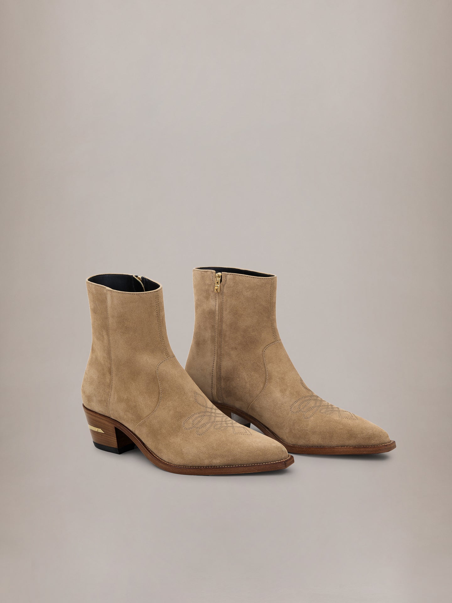 SUEDE RYDER BOOT - Cognac