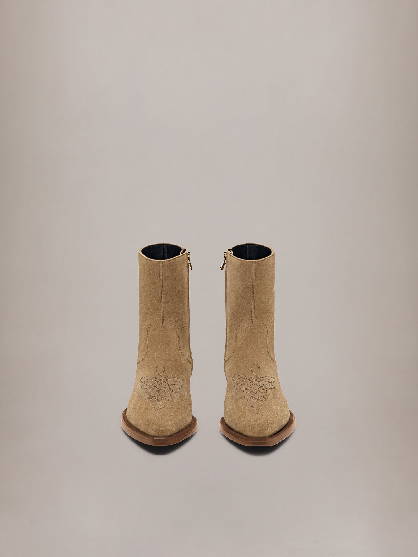 SUEDE RYDER BOOT - Cognac