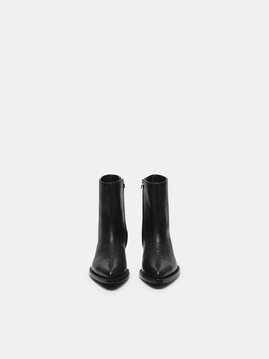 LEATHER RYDER BOOT - Black Gold