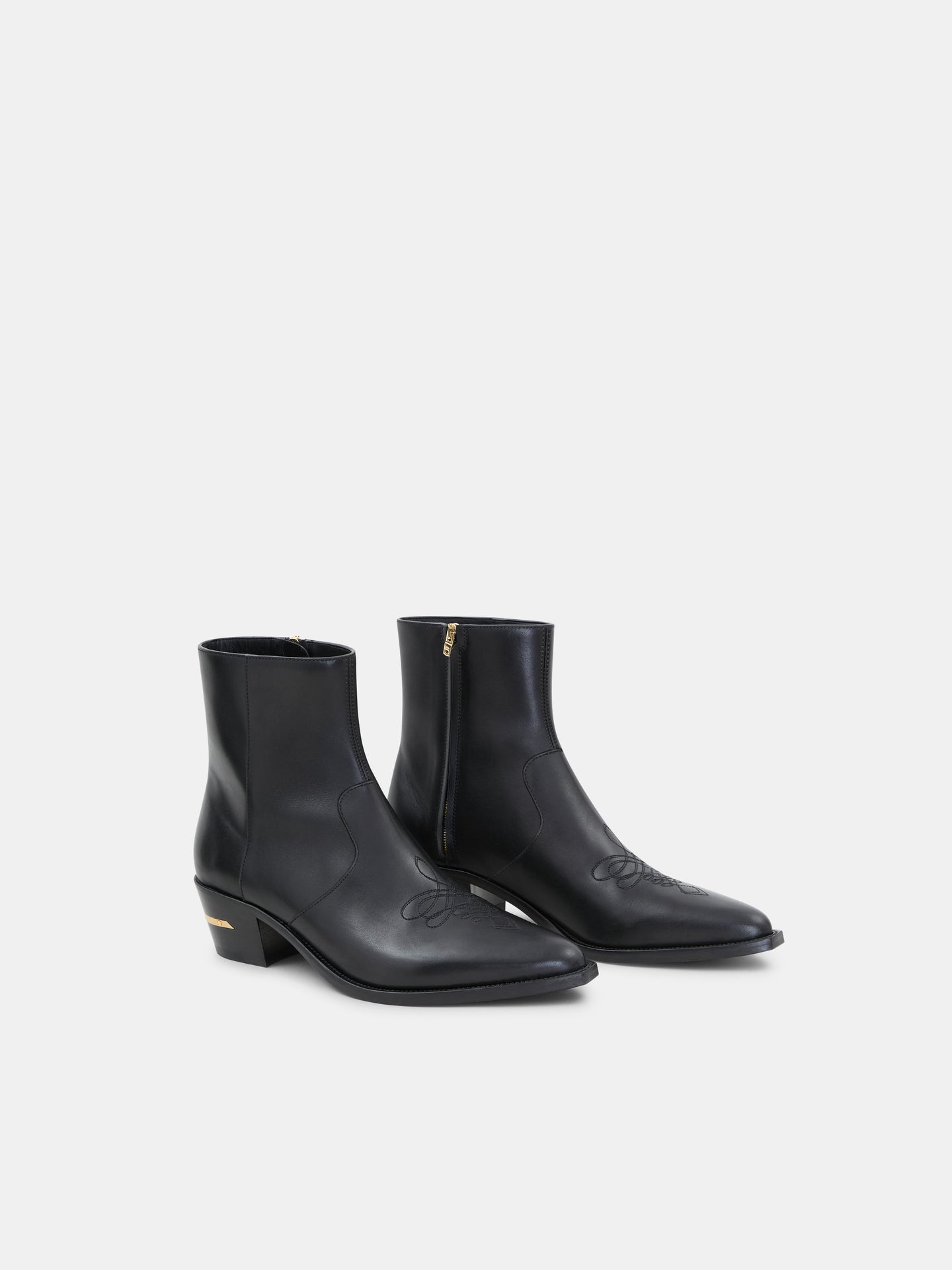LEATHER RYDER BOOT - Black Gold