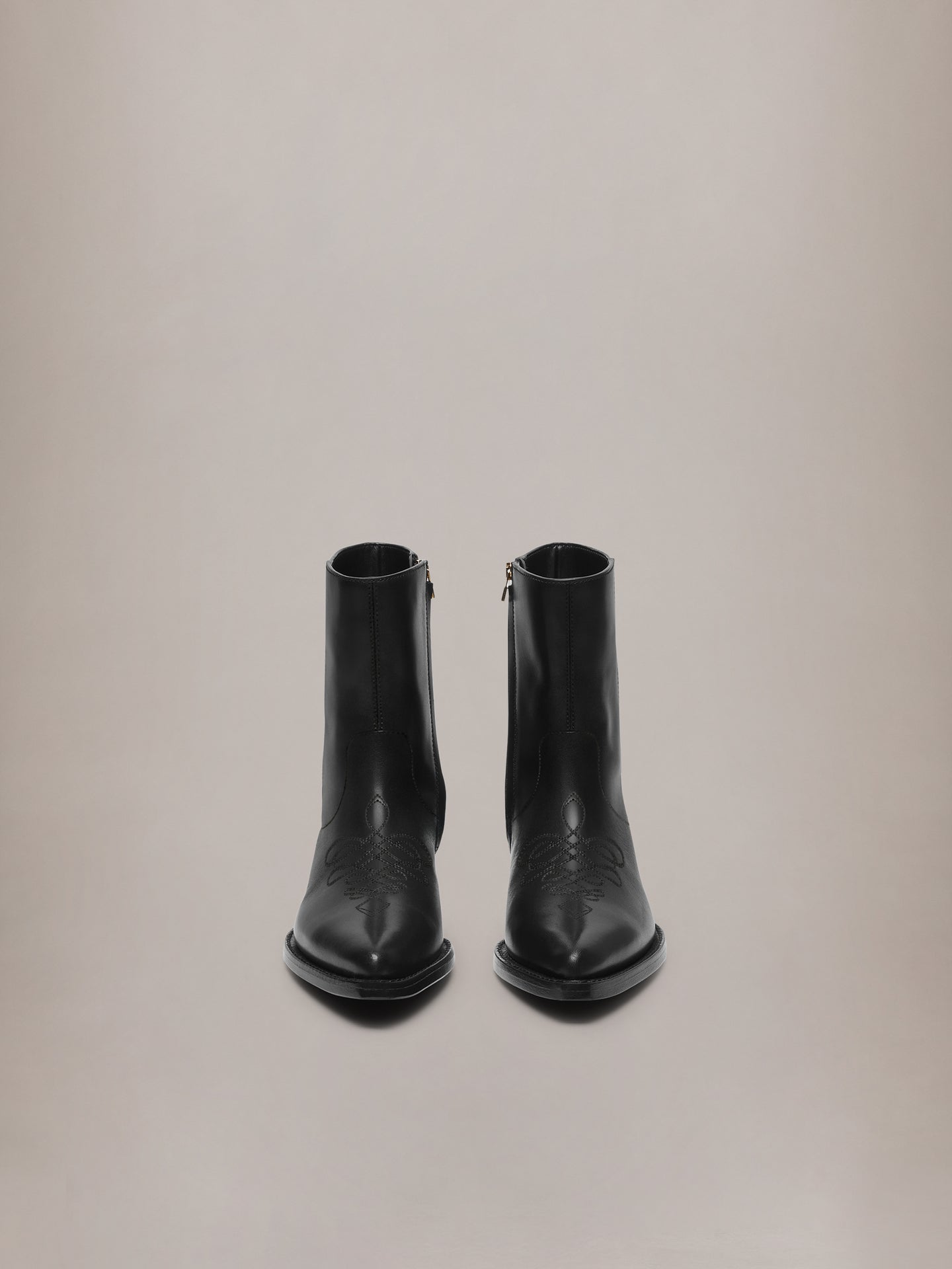 LEATHER RYDER BOOT - Black Gold