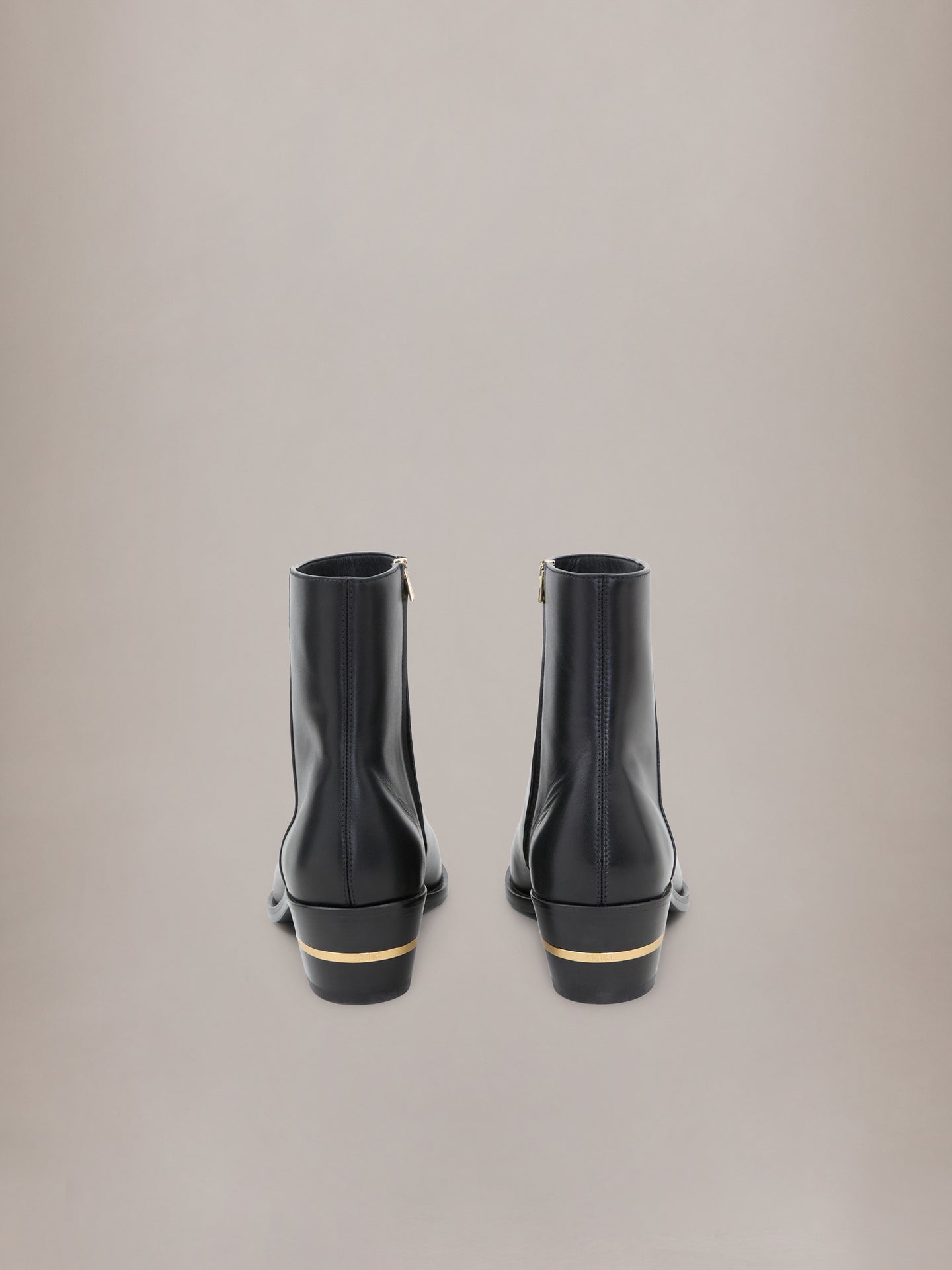 LEATHER RYDER BOOT - Black Gold