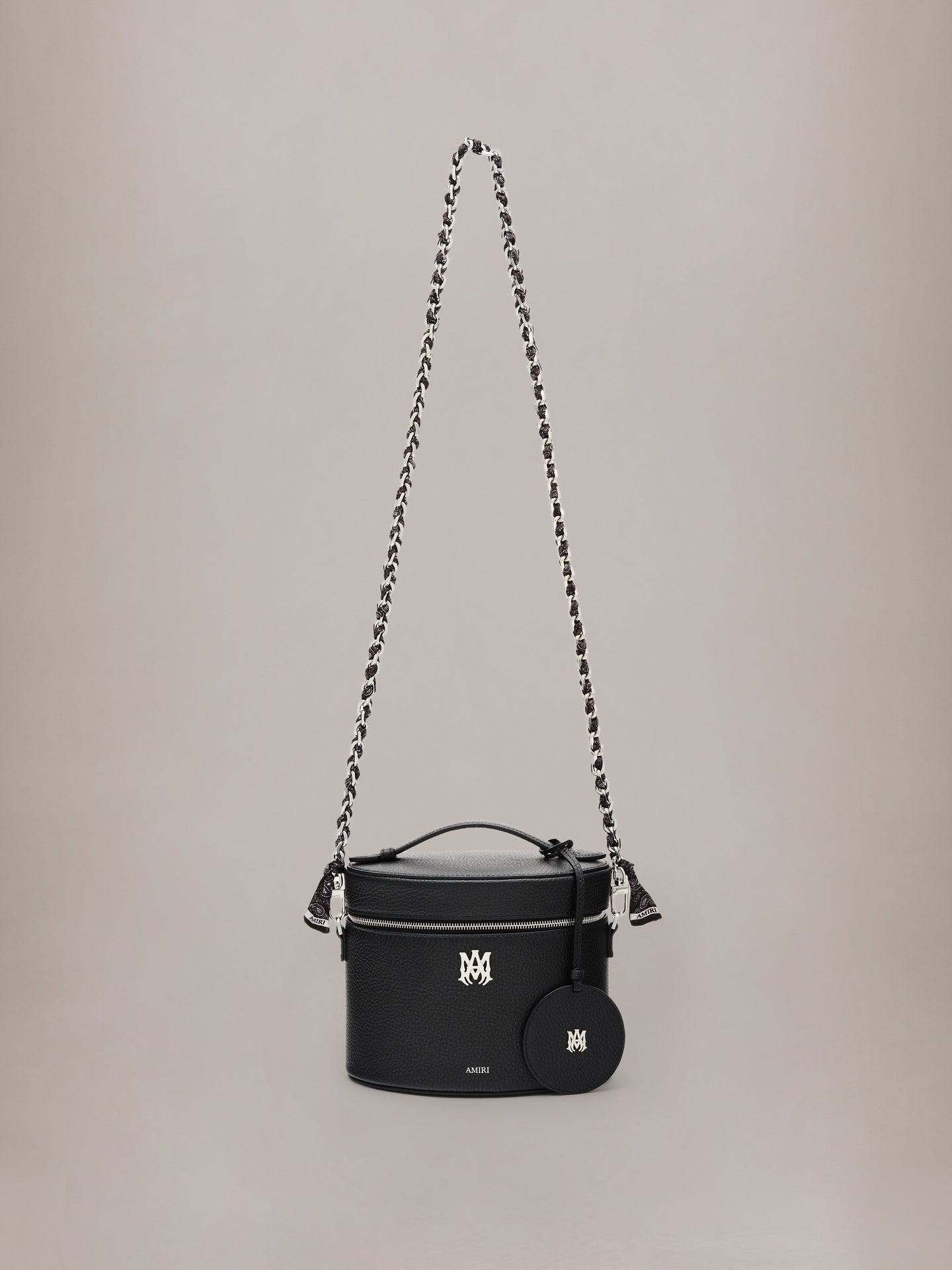 WOMENS - WOMEN'S BANDANA SILK CHAIN STRAP - Black Nickel - AMIRI