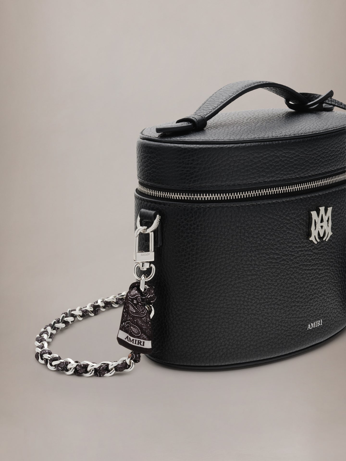 WOMENS - WOMEN'S BANDANA SILK CHAIN STRAP - Black Nickel - AMIRI