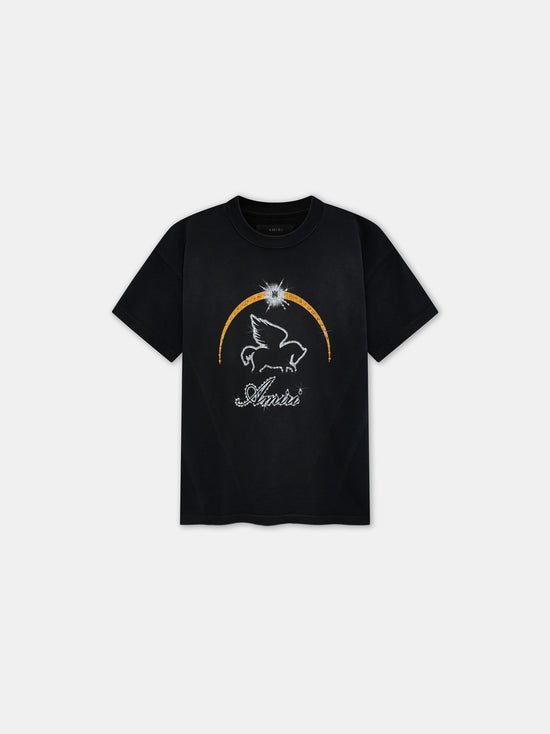 WOMEN - WOMEN'S AMIRI CRYSTAL PEGASUS TEE - Black