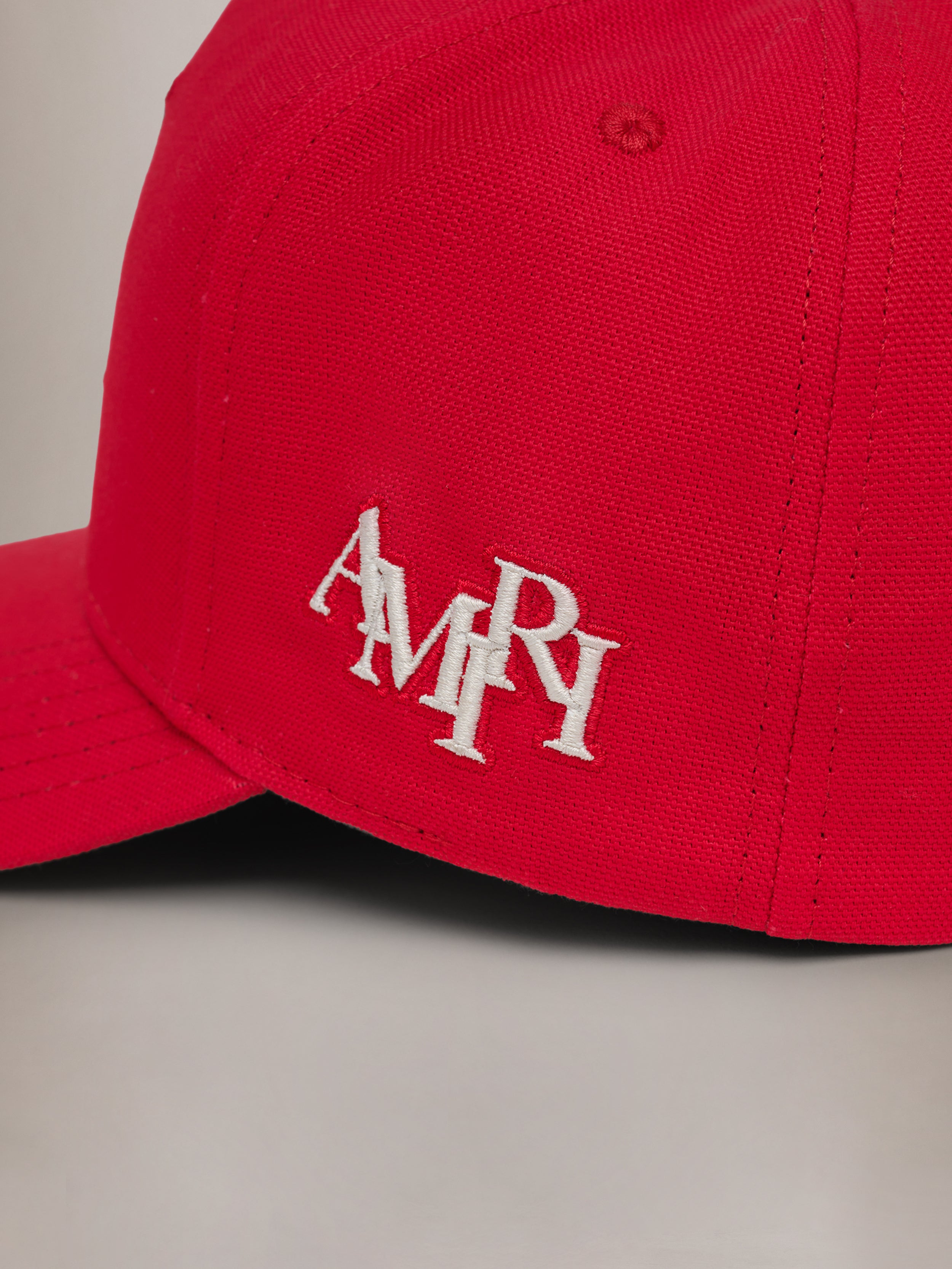 MA STAGGERED AMIRI FULL CANVAS HAT - Red