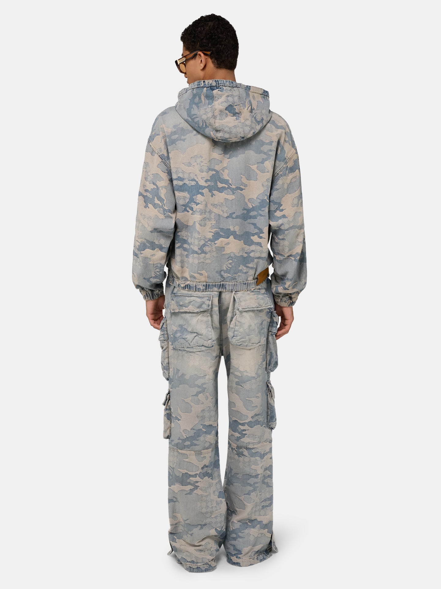 CAMO JACQUARD BAGGY CARGO JEAN - Camo Indigo - AMIRI