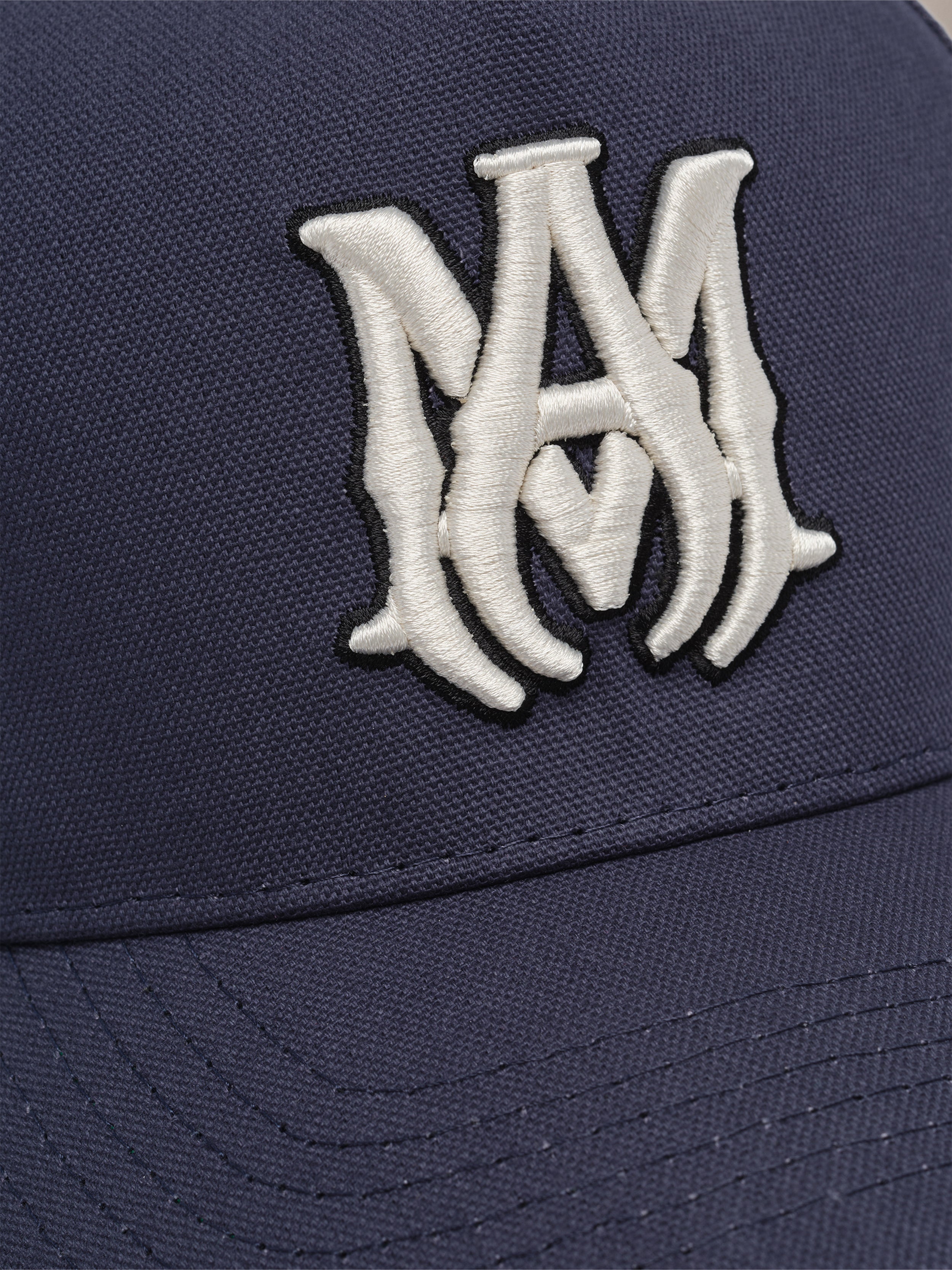 MA STAGGERED AMIRI FULL CANVAS HAT - Navy Off White
