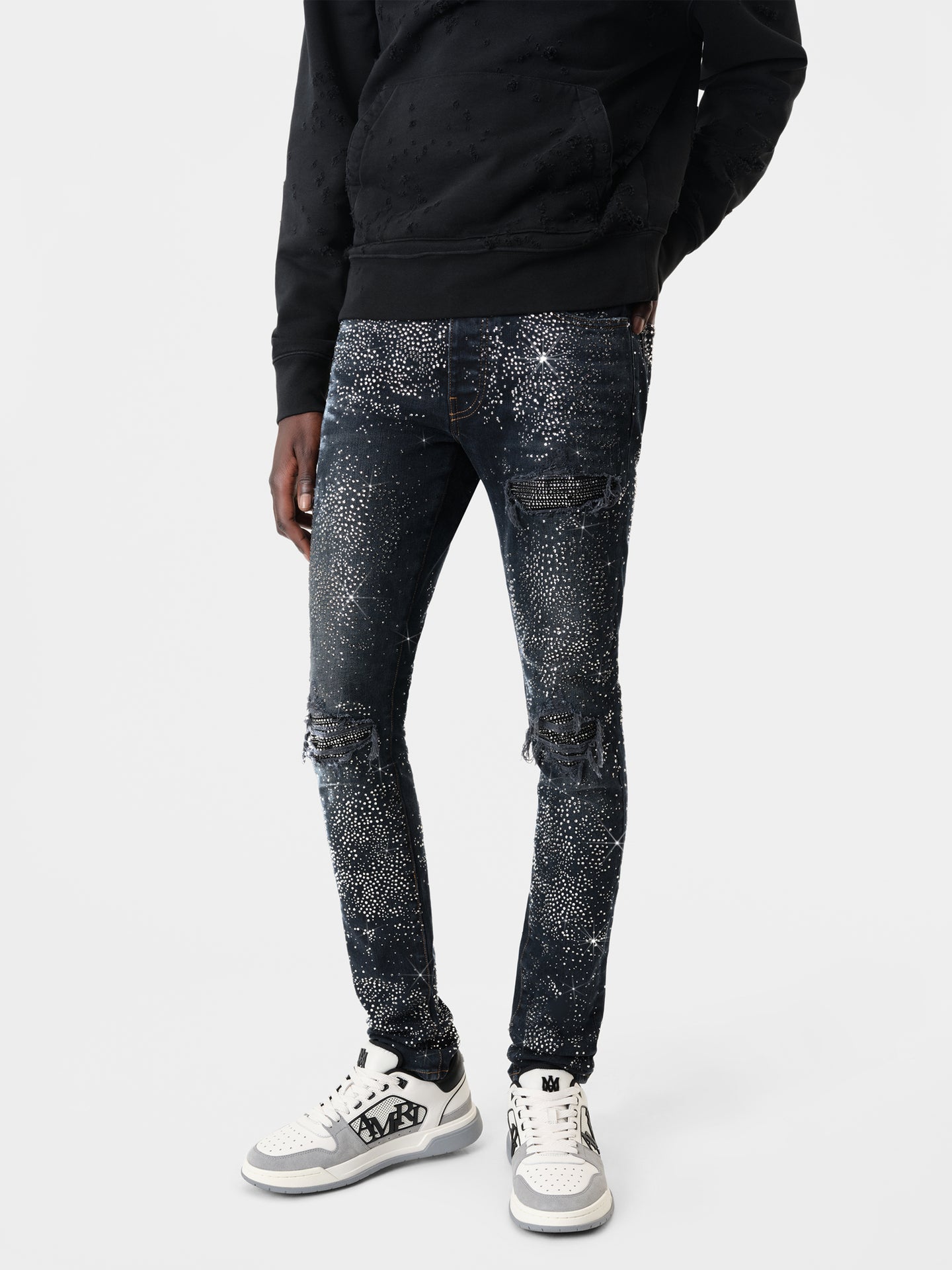 ALL OVER CRYSTAL MX1 JEAN - Midnight Indigo