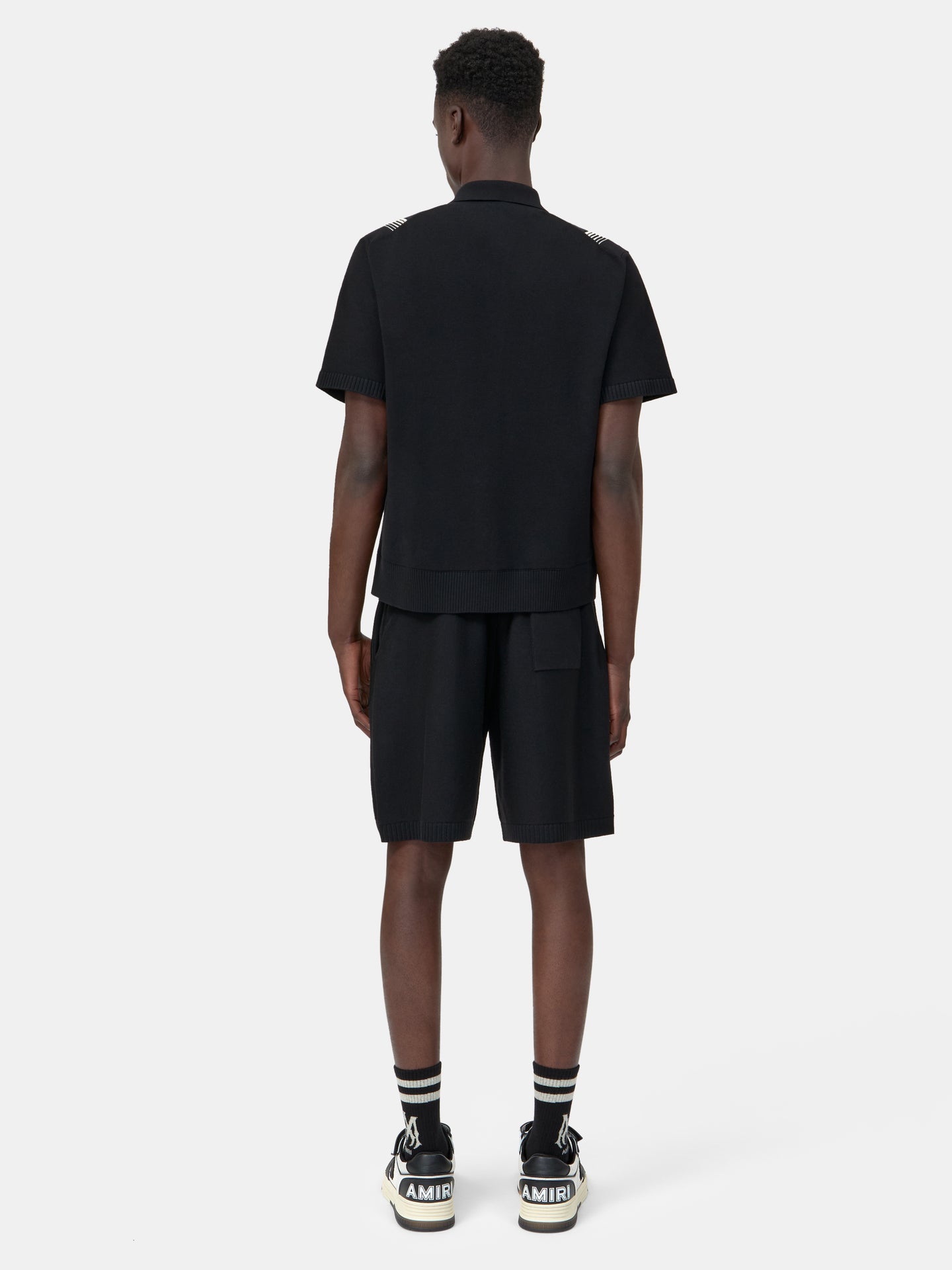 STUD STRIPE SHORT - Black - AMIRI