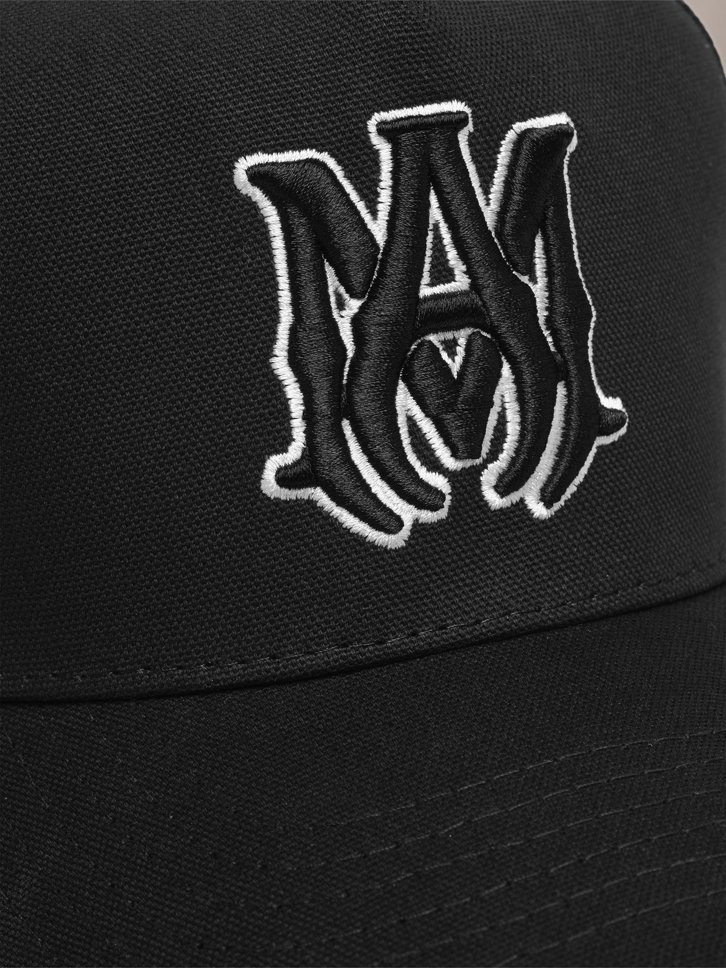 MA STAGGERED AMIRI FULL CANVAS HAT - Black Black