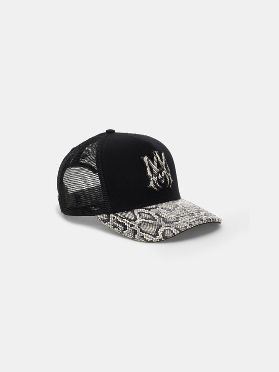 MA SNAKE TRUCKER HAT - Black - AMIRI