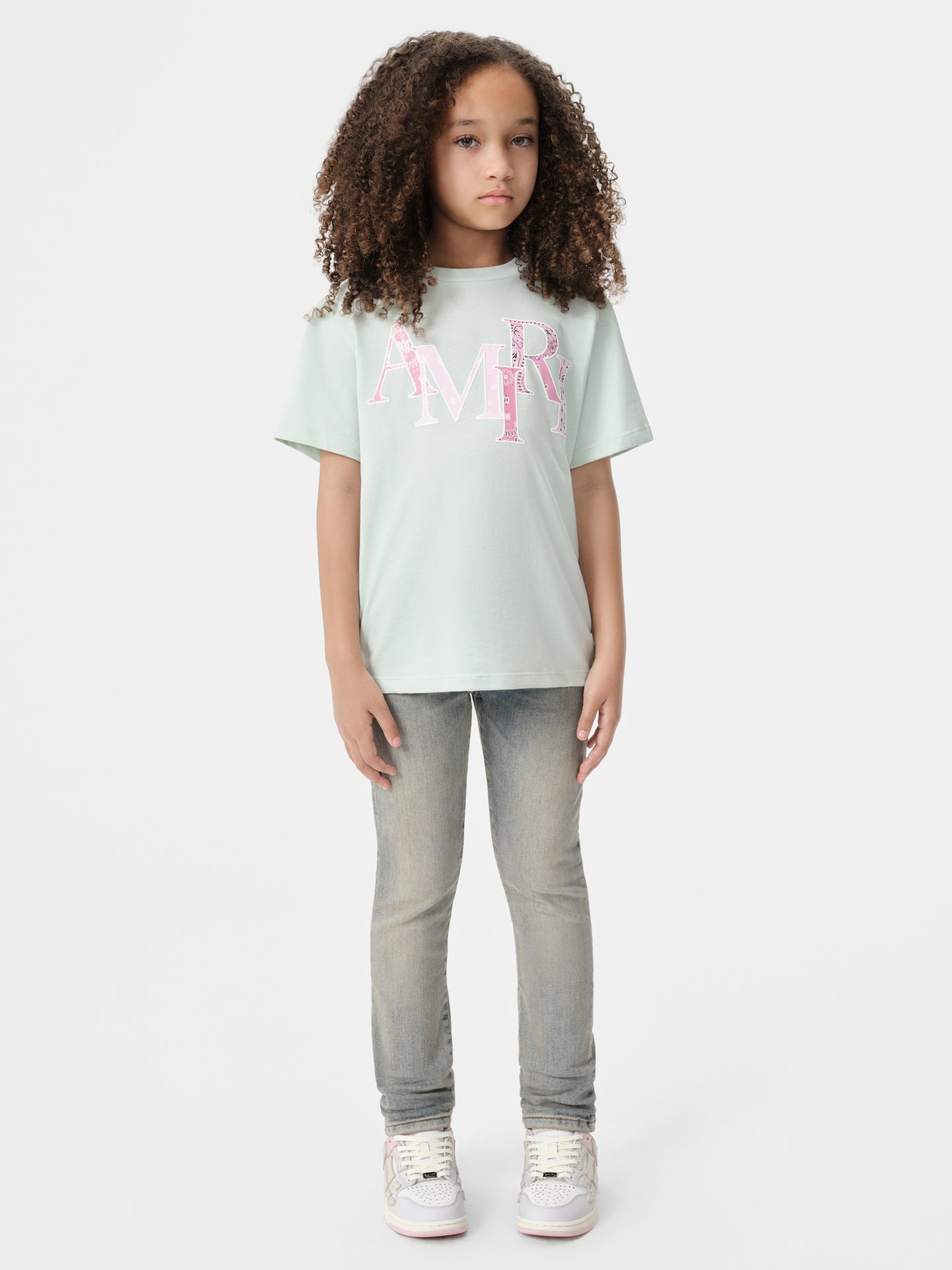 KIDS - KIDS' AMIRI BANDANA STAGGERED TEE - Surf Spray