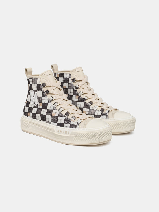 CHECKERED COURT HI - Black - AMIRI