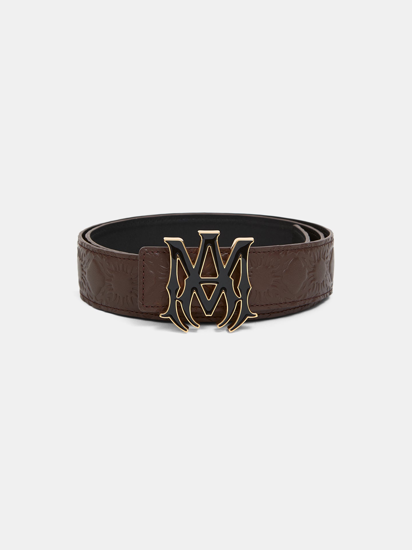 MA QUAD LEATHER 4CM BELT - Dark Brown - AMIRI