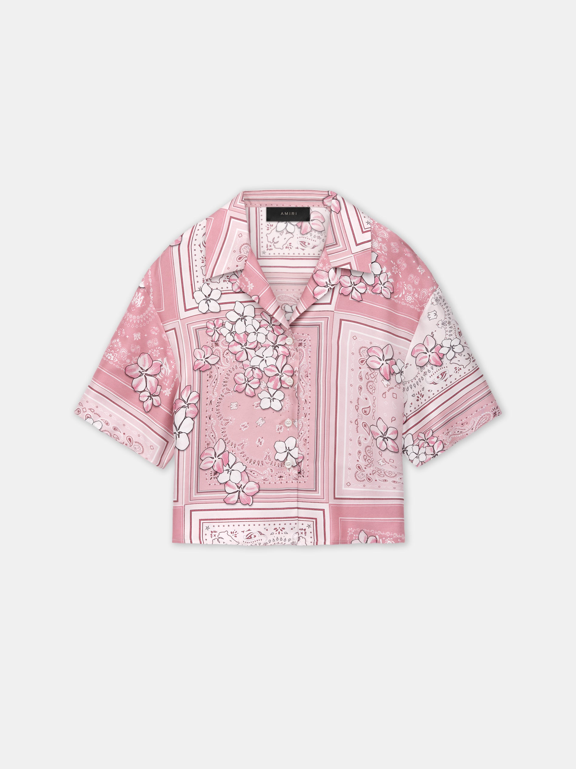 Product WOMEN - WOMEN'S BANDANA FLORAL SHIRT - Flamingo Pink featured image