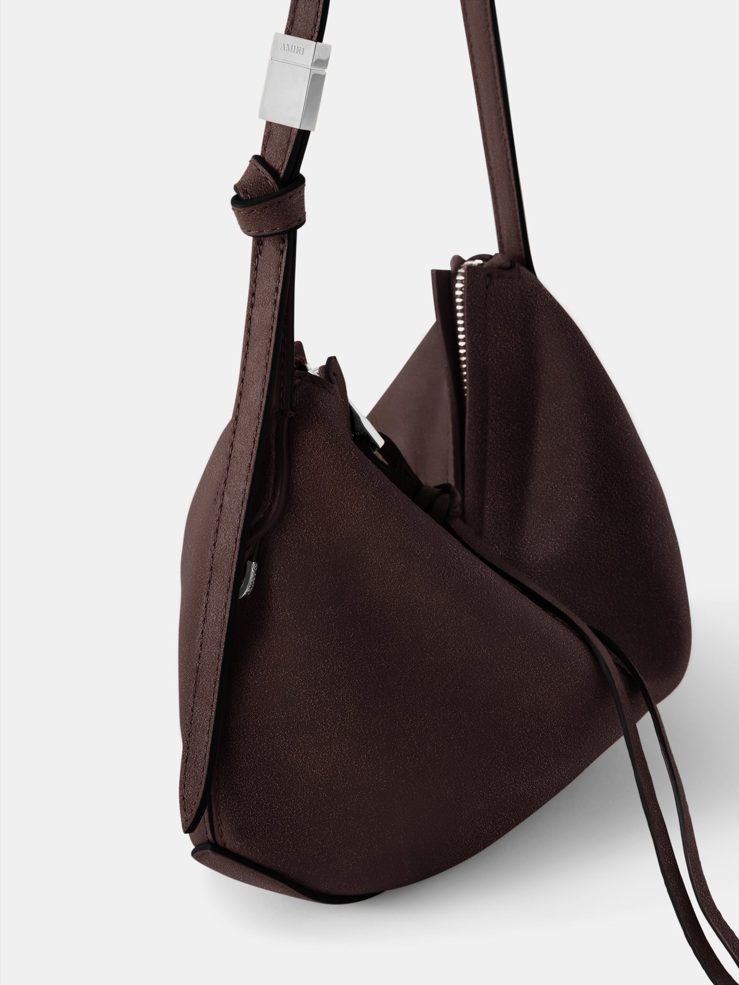 WOMEN - WOMEN'S SUEDE BISCOTTO SHOULDER BAG - Dark Brown
