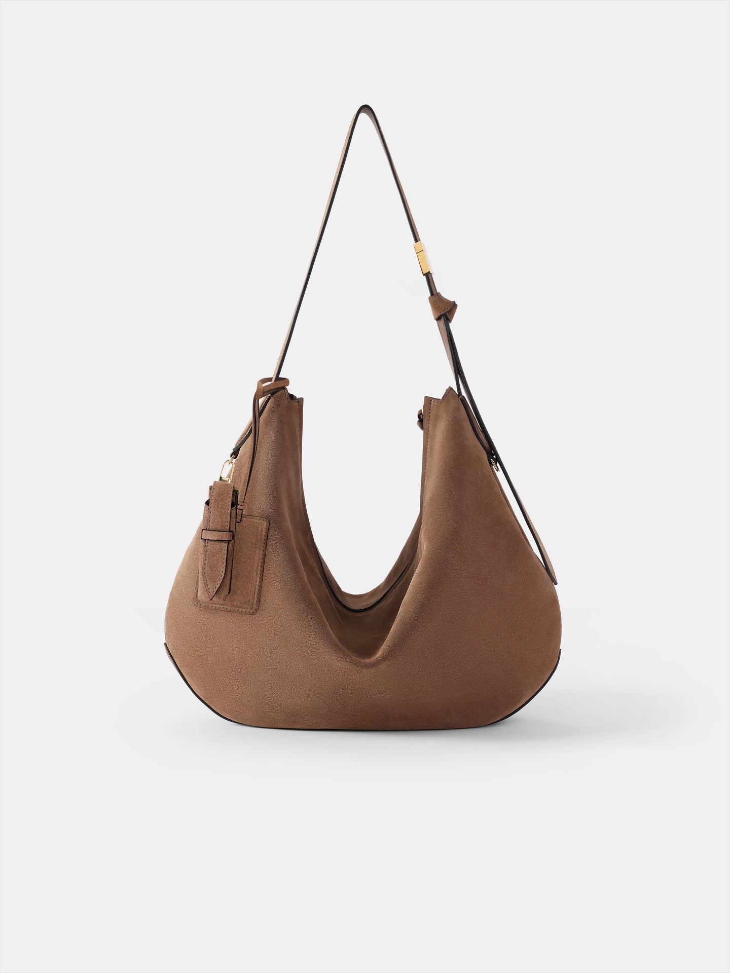 WOMEN - WOMEN'S SUEDE BISCOTTO SHOULDER BAG - Brown