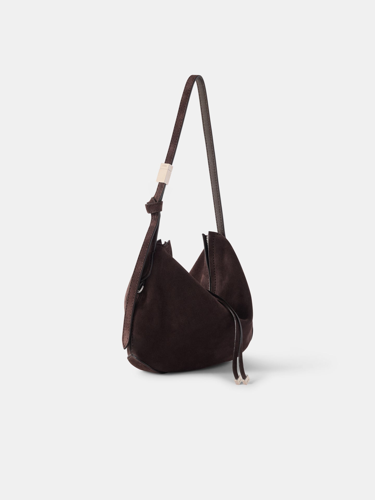 WOMEN - WOMEN'S SUEDE BABY BISCOTTO BAG - Dark Brown - AMIRI