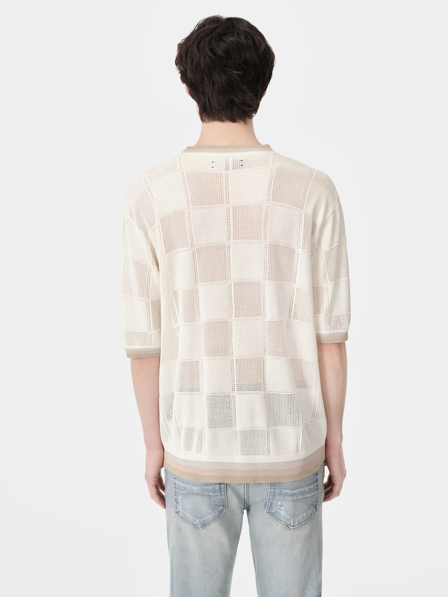 MA CHECKERED TEE - Birch