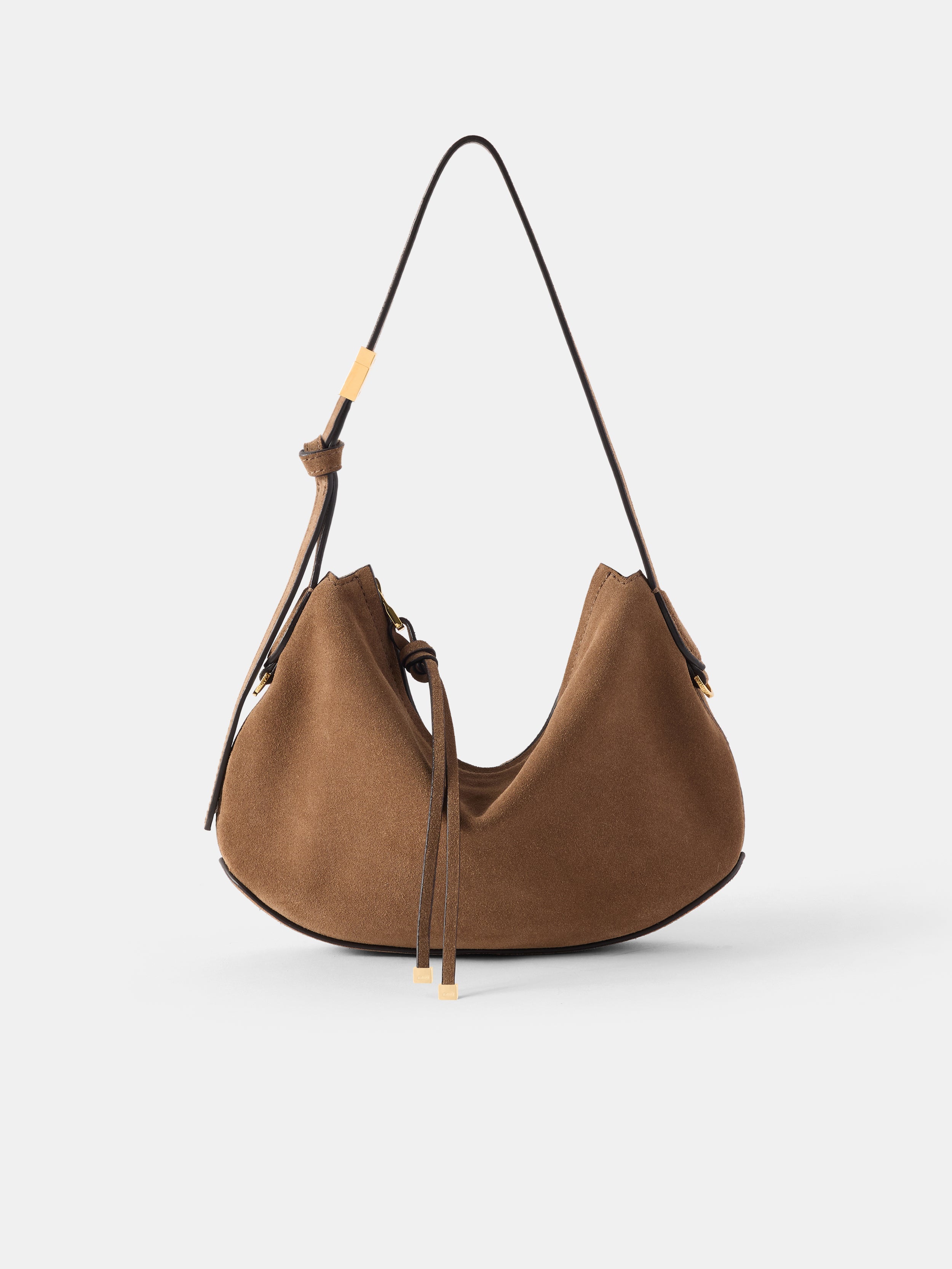 Product WOMEN - WOMEN'S SUEDE BABY BISCOTTO BAG - Brown featured image