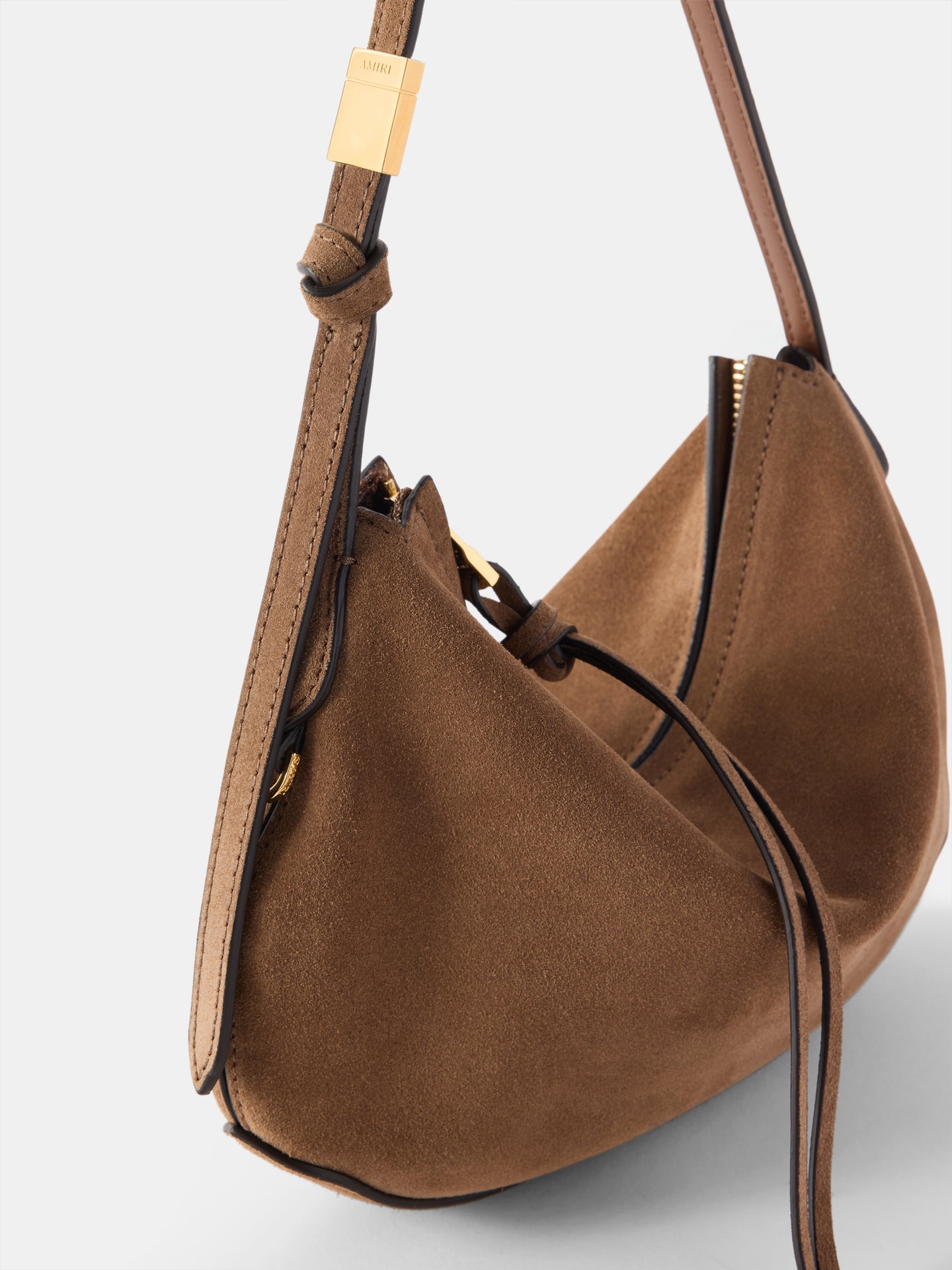 WOMEN - WOMEN'S SUEDE BABY BISCOTTO BAG - Brown - AMIRI