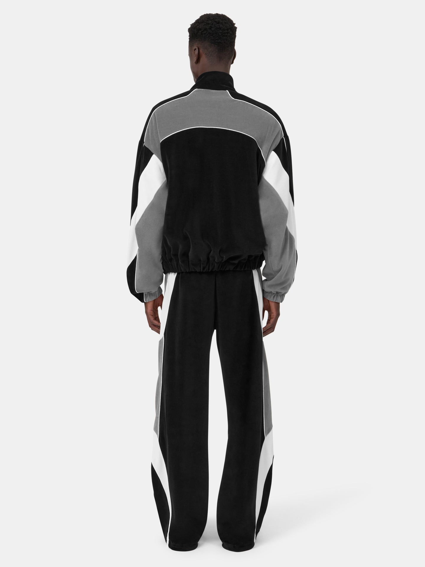 OVERSIZED PANEL TRACK JACKET - Black - AMIRI