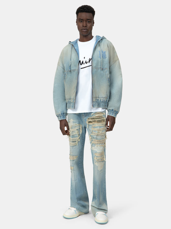 CAMO REPAIR BOOT CUT JEAN - Mist Indigo - AMIRI