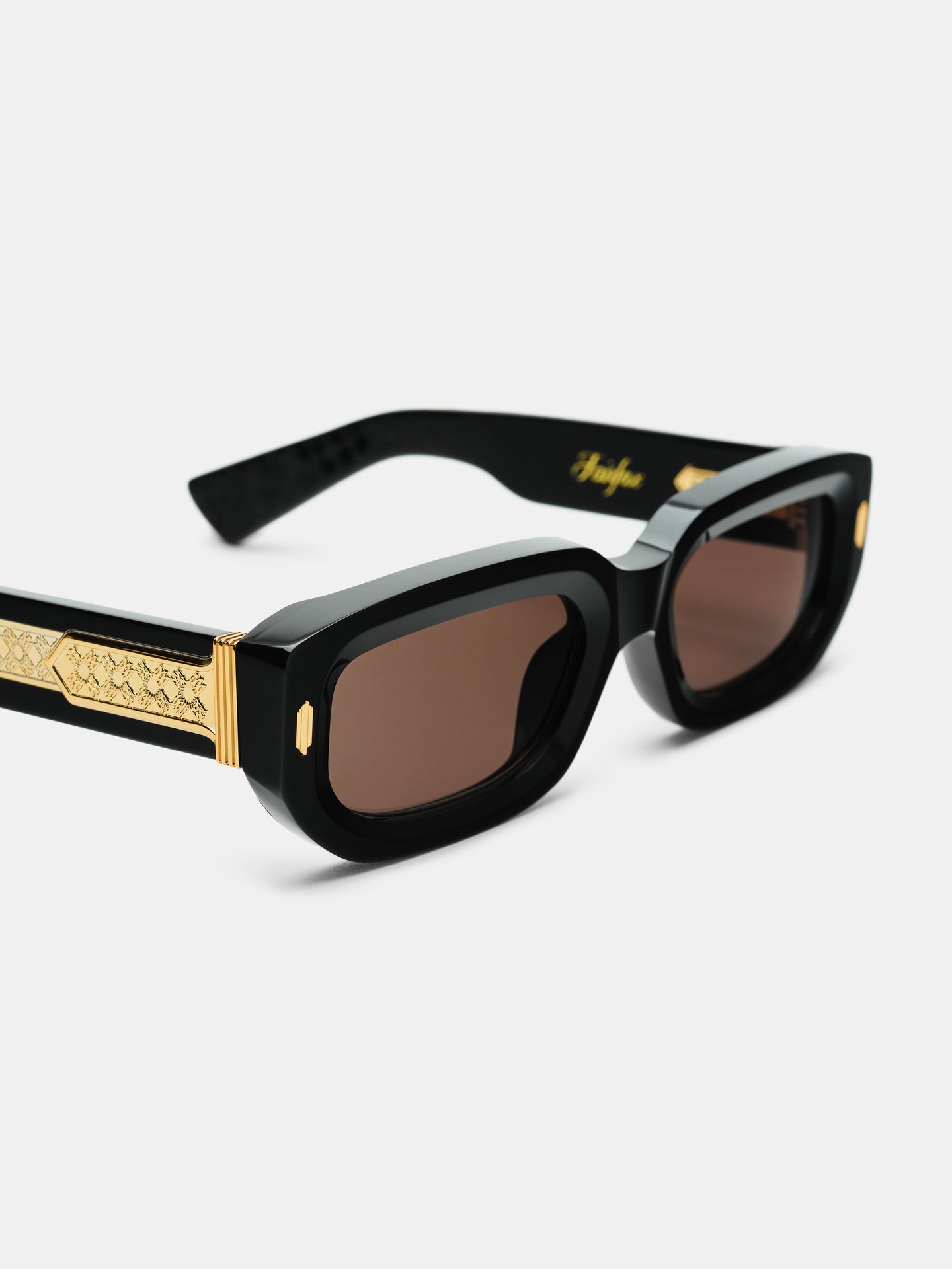 FAIRFAX EXPOSED EXTERNAL SUNGLASSES - Black Gold - AMIRI