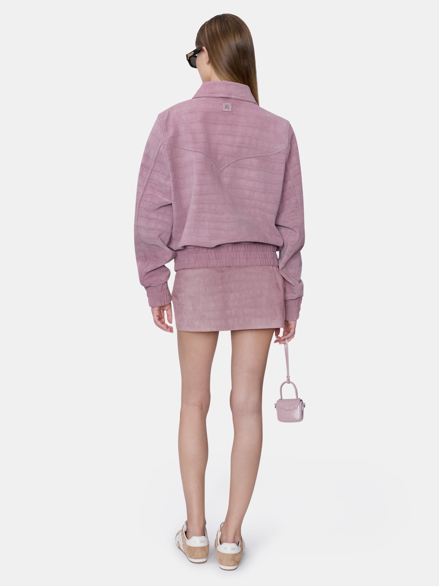 WOMEN - WOMEN'S CROC SUEDE WESTERN JACKET - Dusk - AMIRI