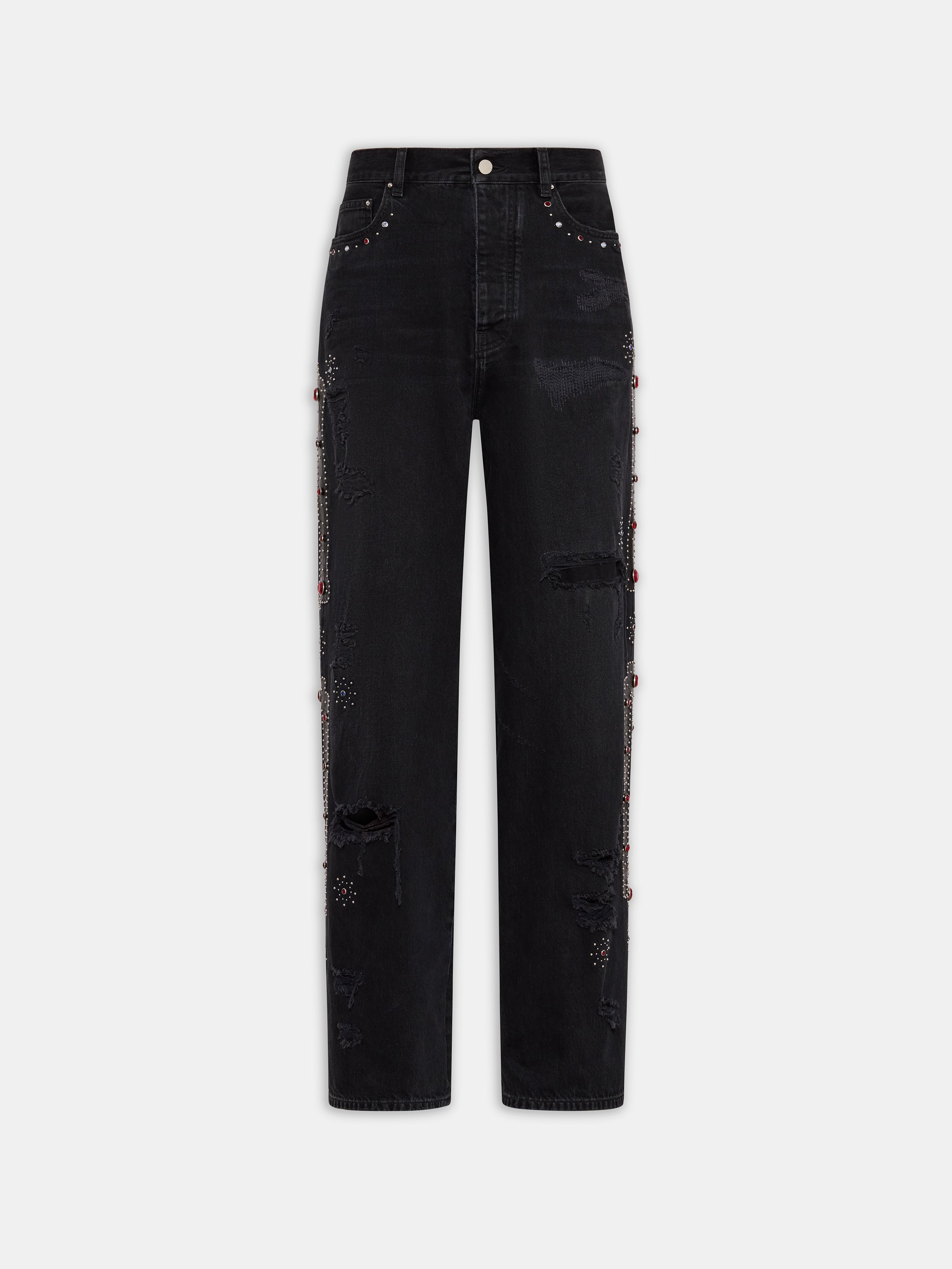 Product BONES STUDDED BAGGY JEAN - Vintage Black featured image