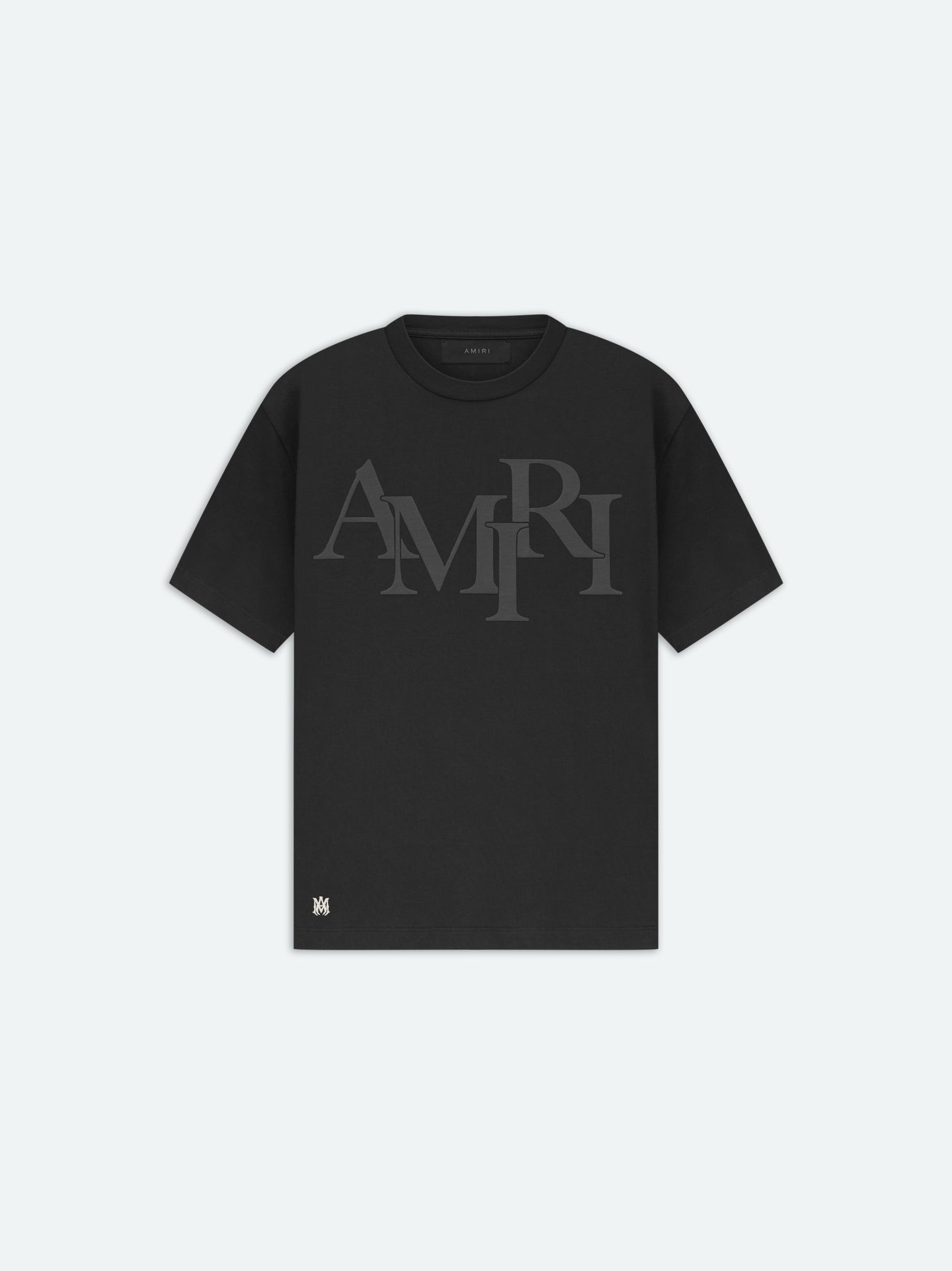 AMIRI STAGGERED LOGO TEE - Black