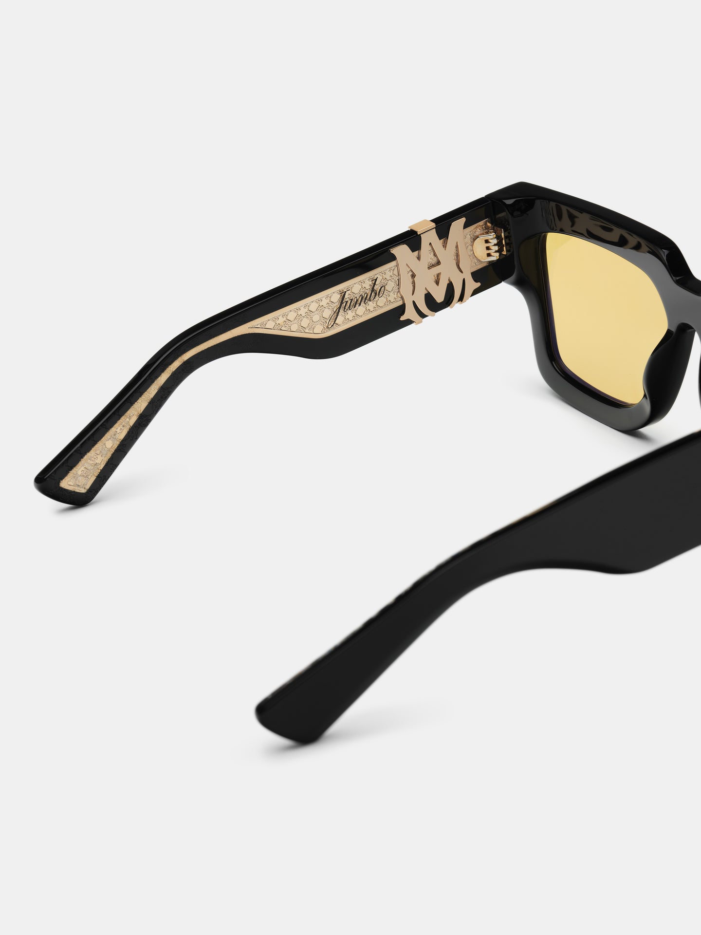 JUMBO SUNGLASSES - Black Yellow - AMIRI