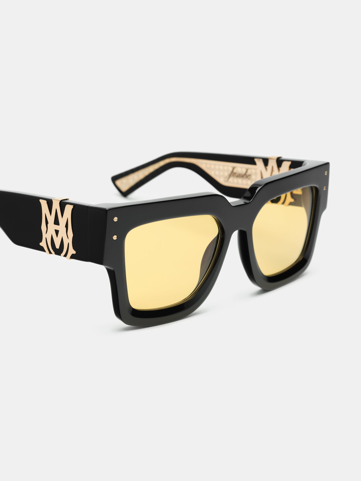 JUMBO SUNGLASSES - Black Yellow - AMIRI