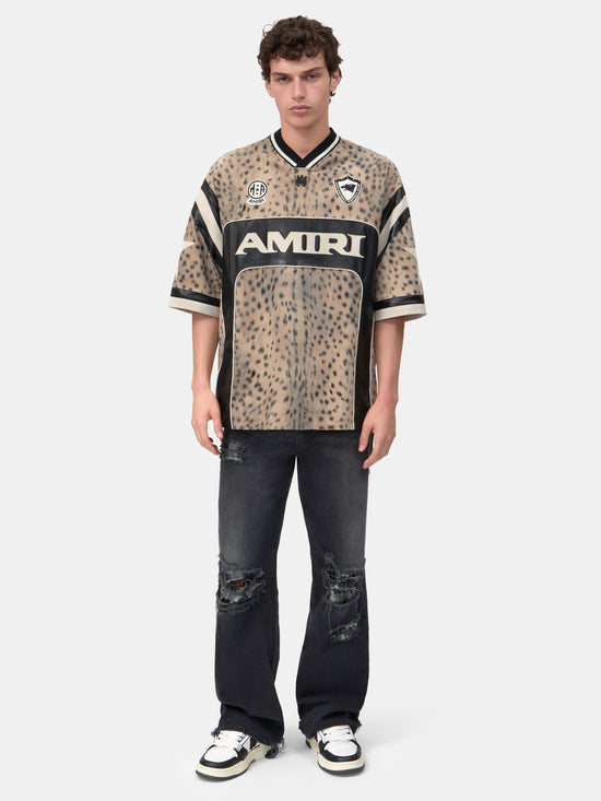 AMIRI SPORT LEATHER JERSEY - Dark Brown - AMIRI