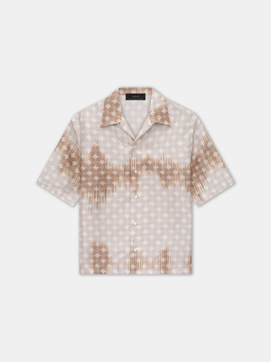 MA QUAD BLEACHED CAMP SHIRT - Camel