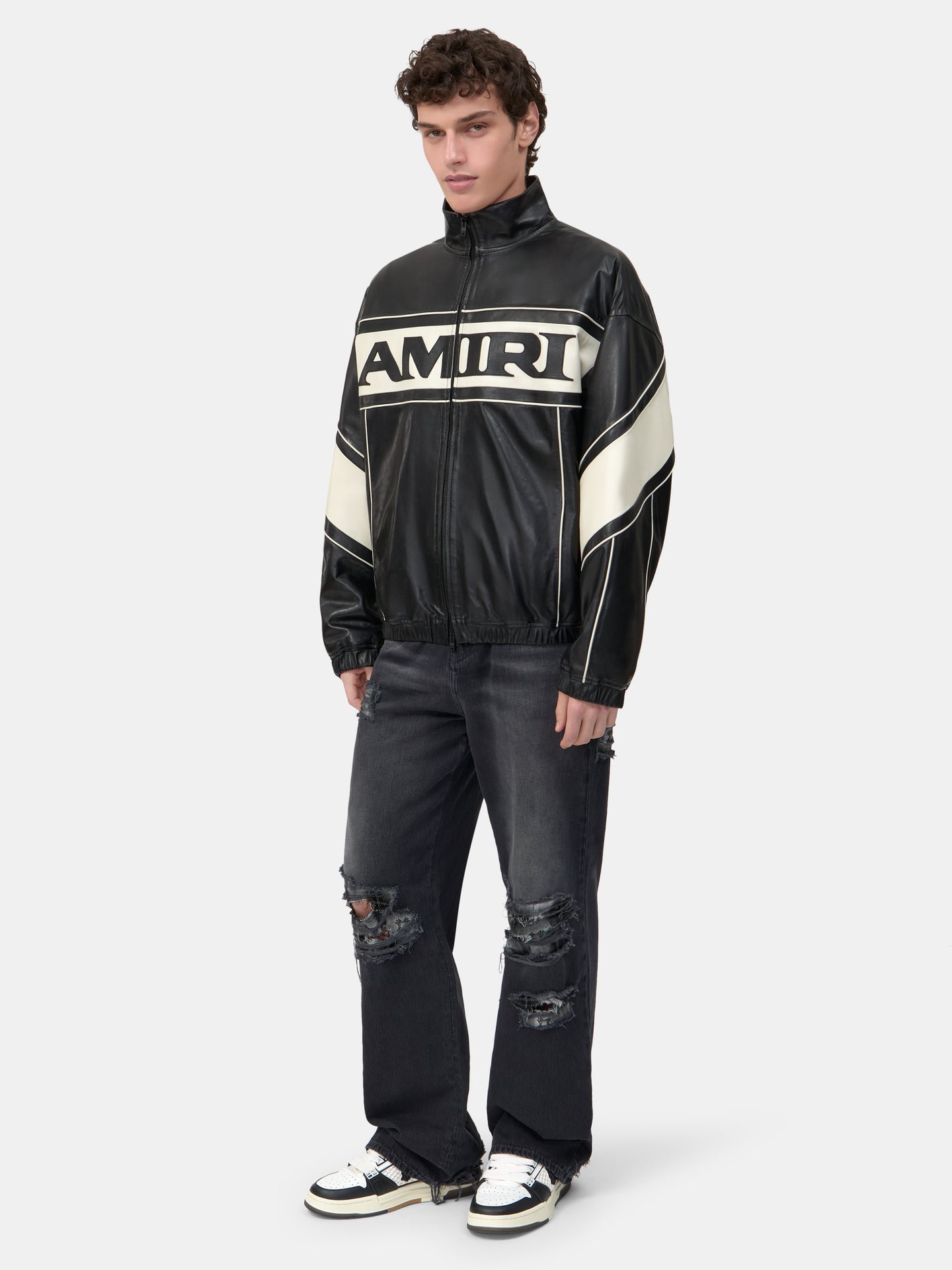 AMIRI SPORT LEATHER JACKET - Black - AMIRI