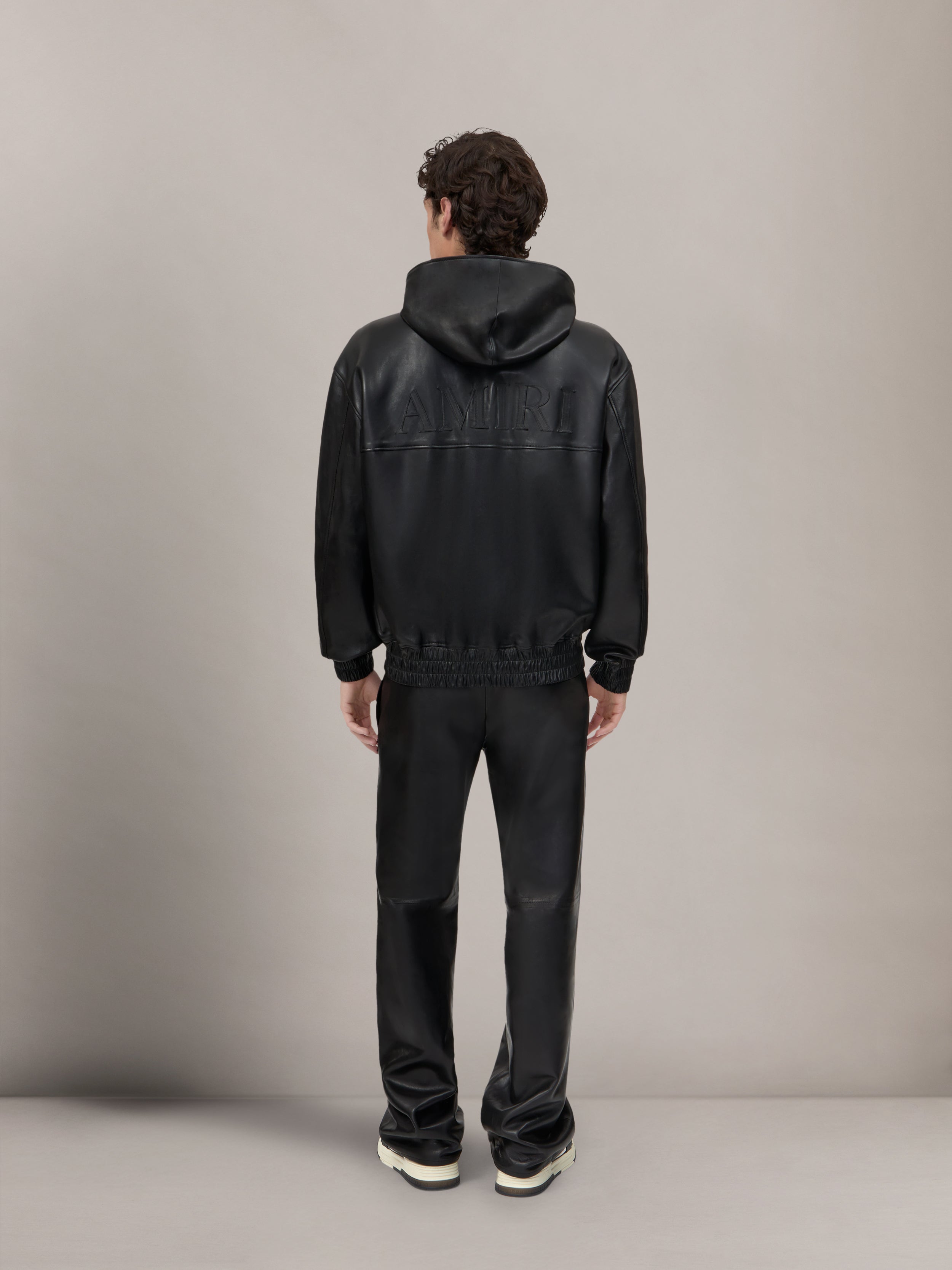 AMIRI ムートンライダース　XS LEATHER OVERSIZED ZIP HOODIE - Black – AMIRI