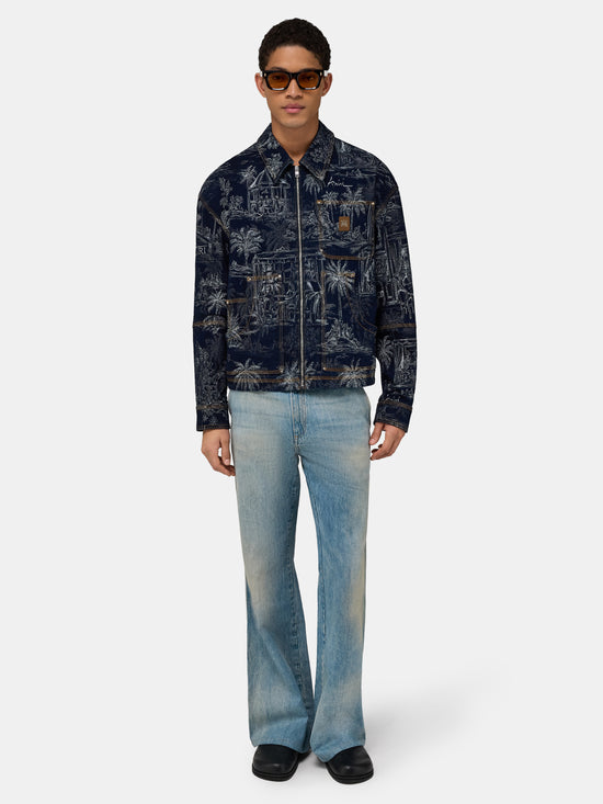 CHATEAU PALMS JACQUARD JACKET - Indigo - AMIRI