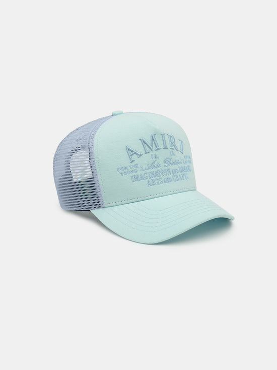 ARTS DISTRICT TRUCKER HAT - Ice Blue - AMIRI