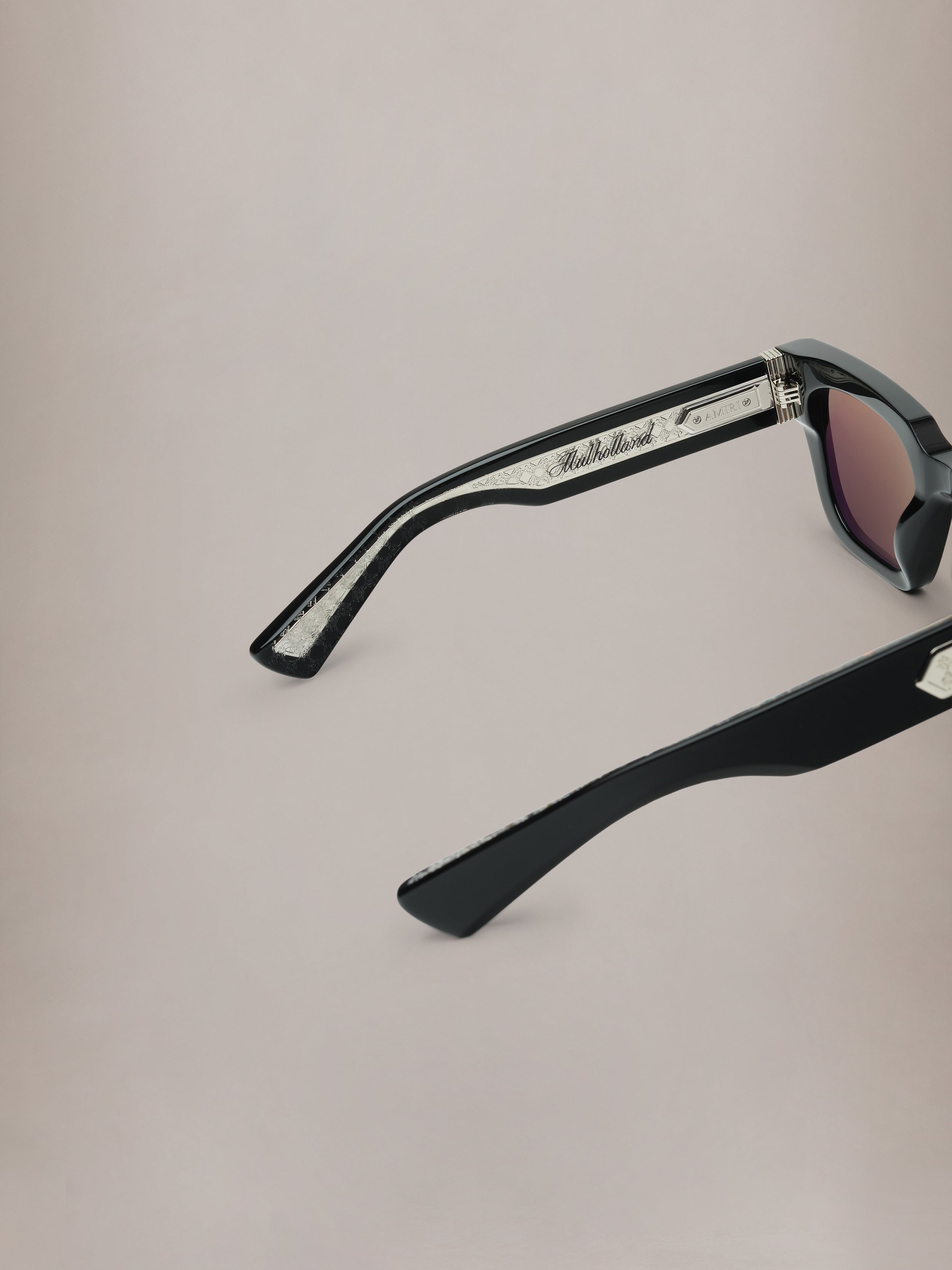 MULHOLLAND SUNGLASSES - Black Silver – AMIRI