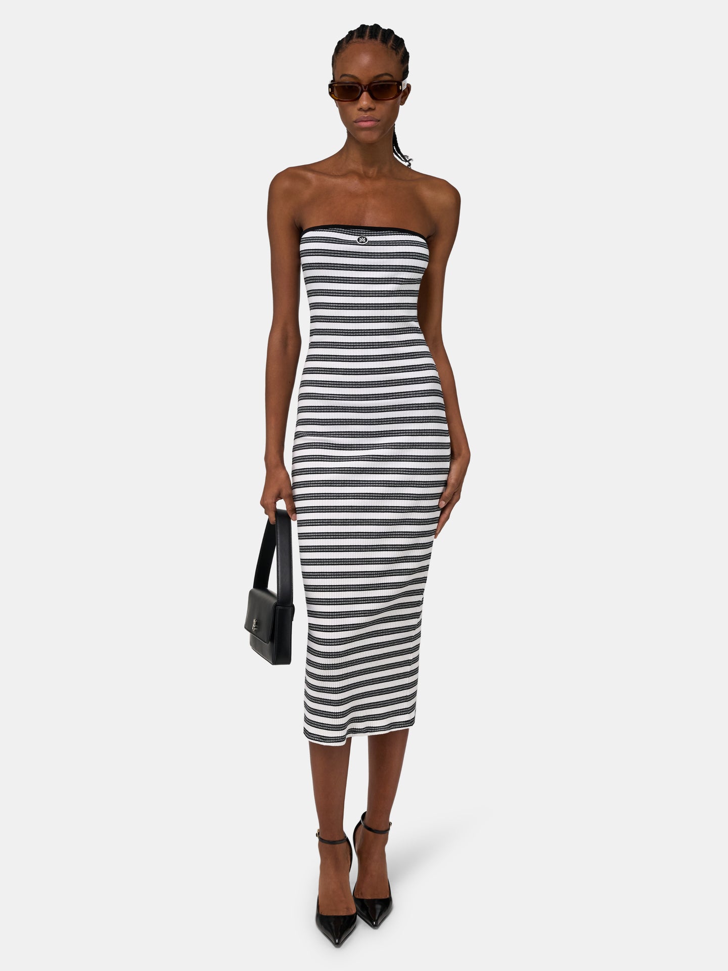 WOMEN - WOMEN'S MA STRIPED MAXI DRESS - White - AMIRI