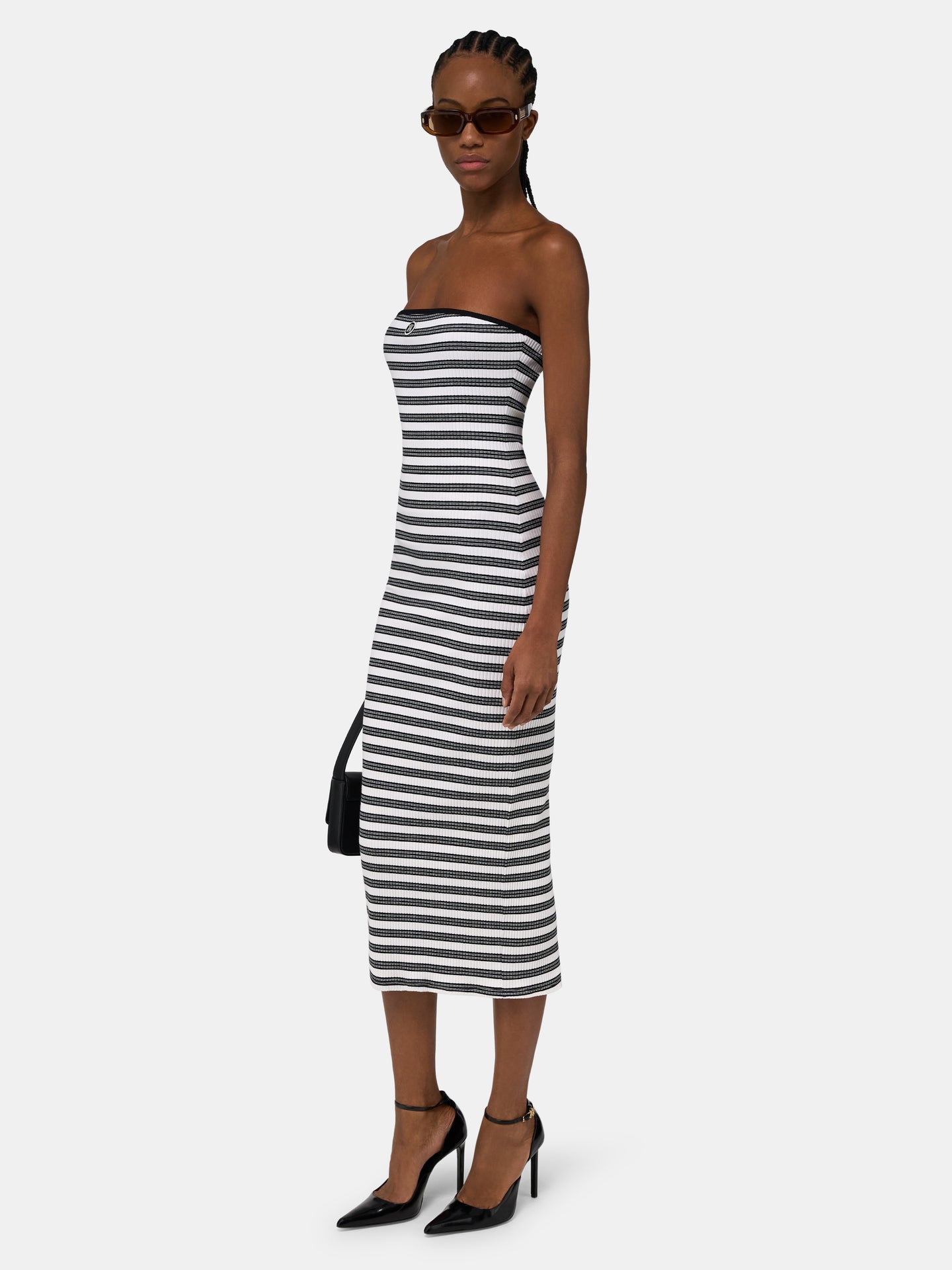 WOMEN - WOMEN'S MA STRIPED MAXI DRESS - White - AMIRI