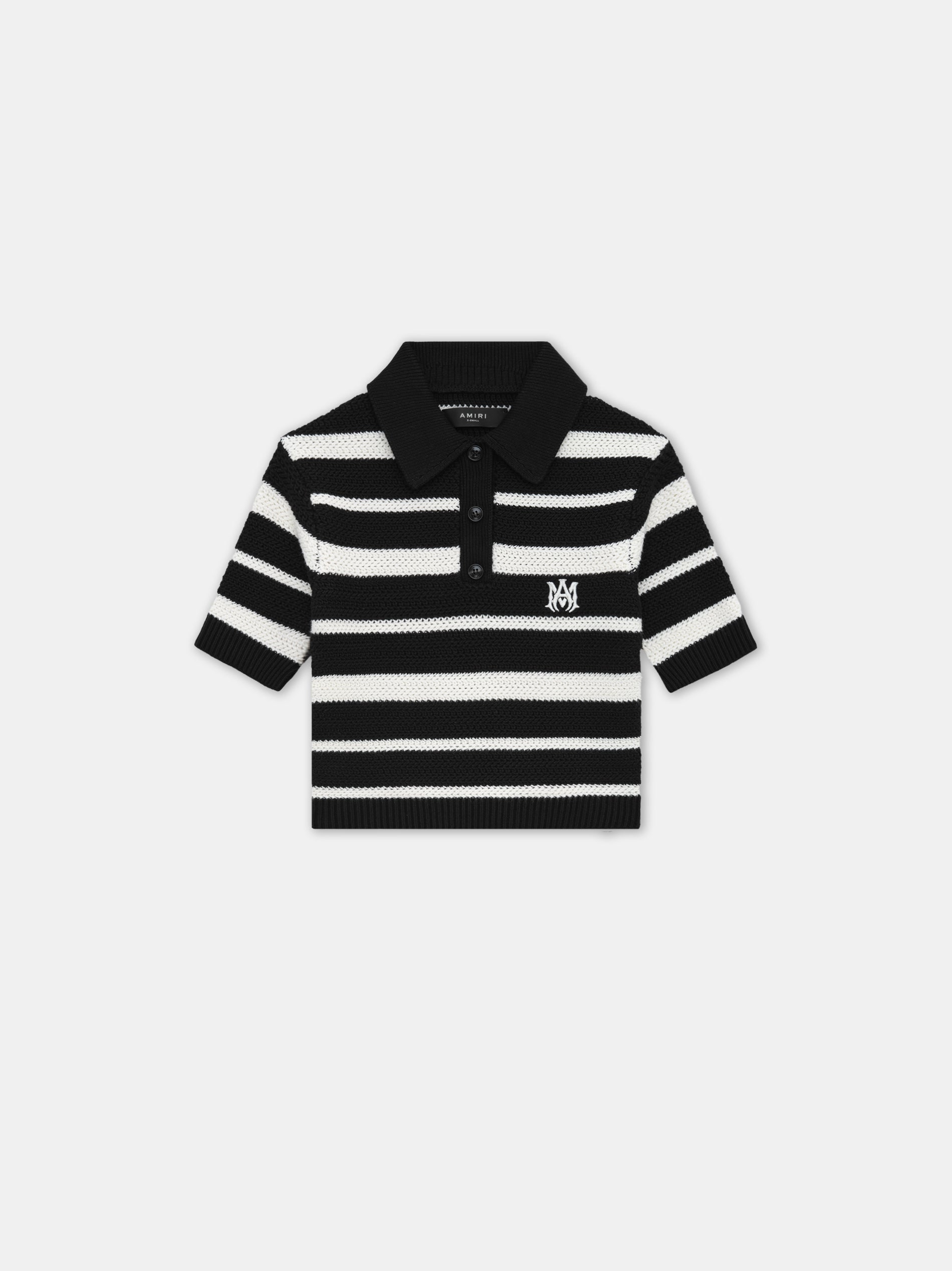 Product WOMEN - WOMEN'S MA STRIPED POLO - Black featured image