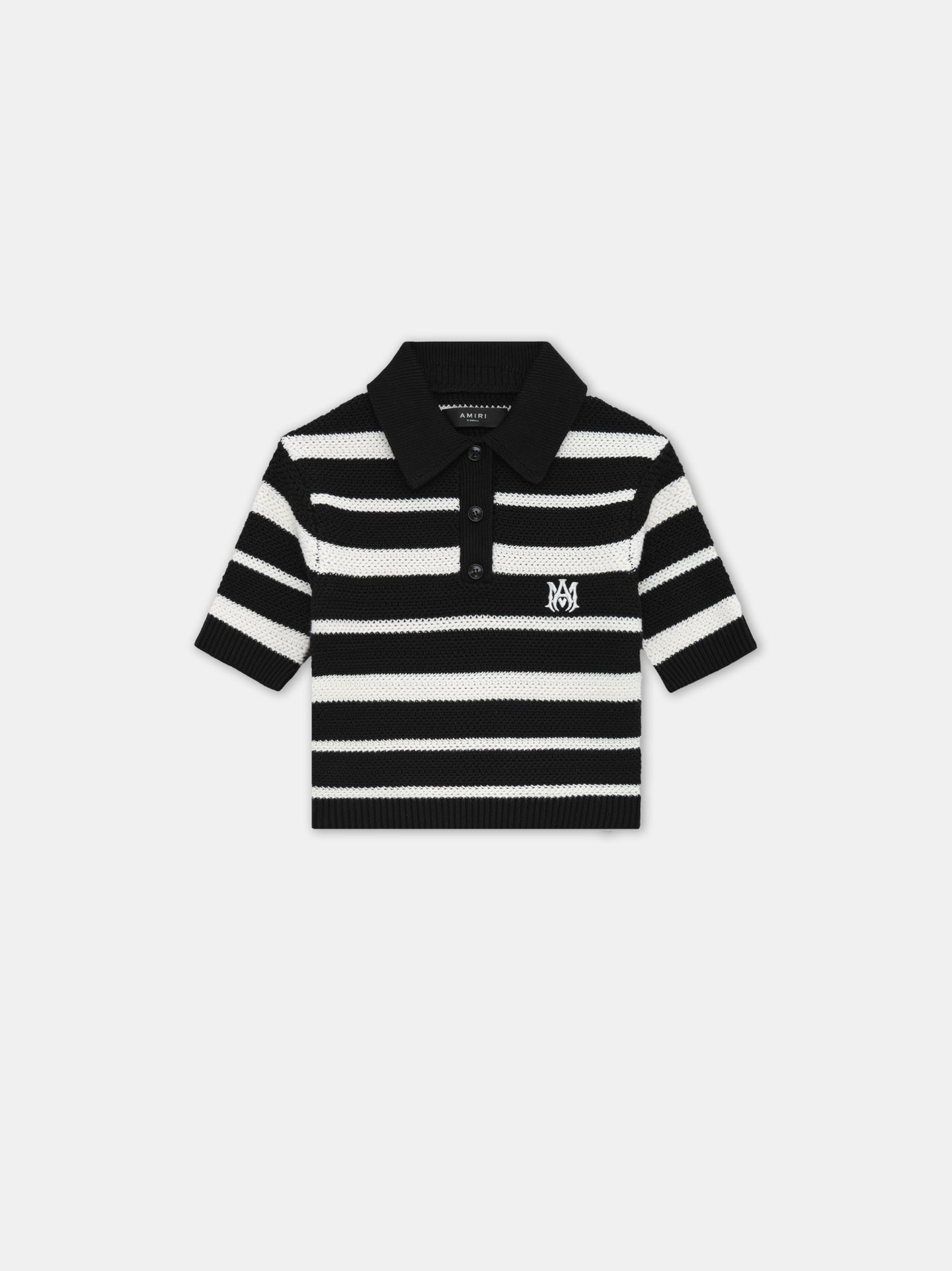 WOMEN - WOMEN'S MA STRIPED POLO - Black