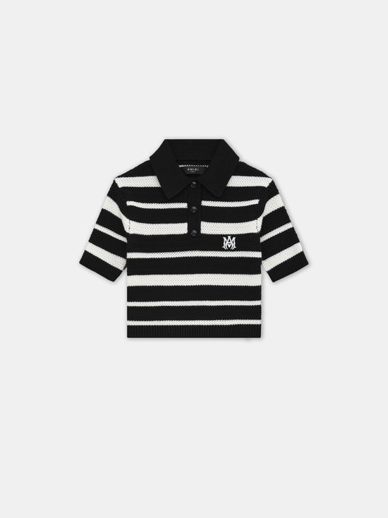 WOMEN - WOMEN'S MA STRIPED POLO - Black