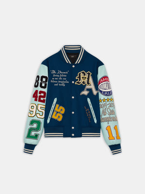 VARSITY PATCH JACKET - Blue - AMIRI