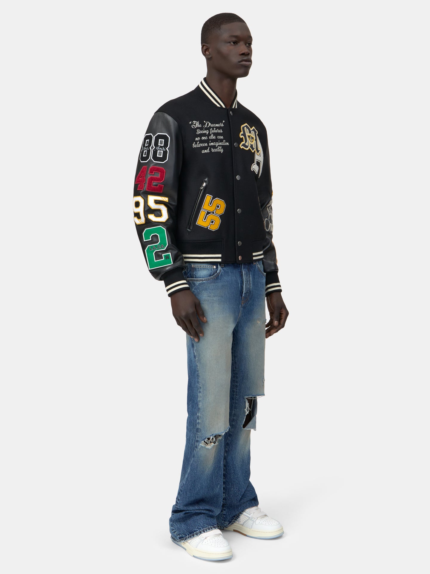 VARSITY PATCH JACKET - Black - AMIRI