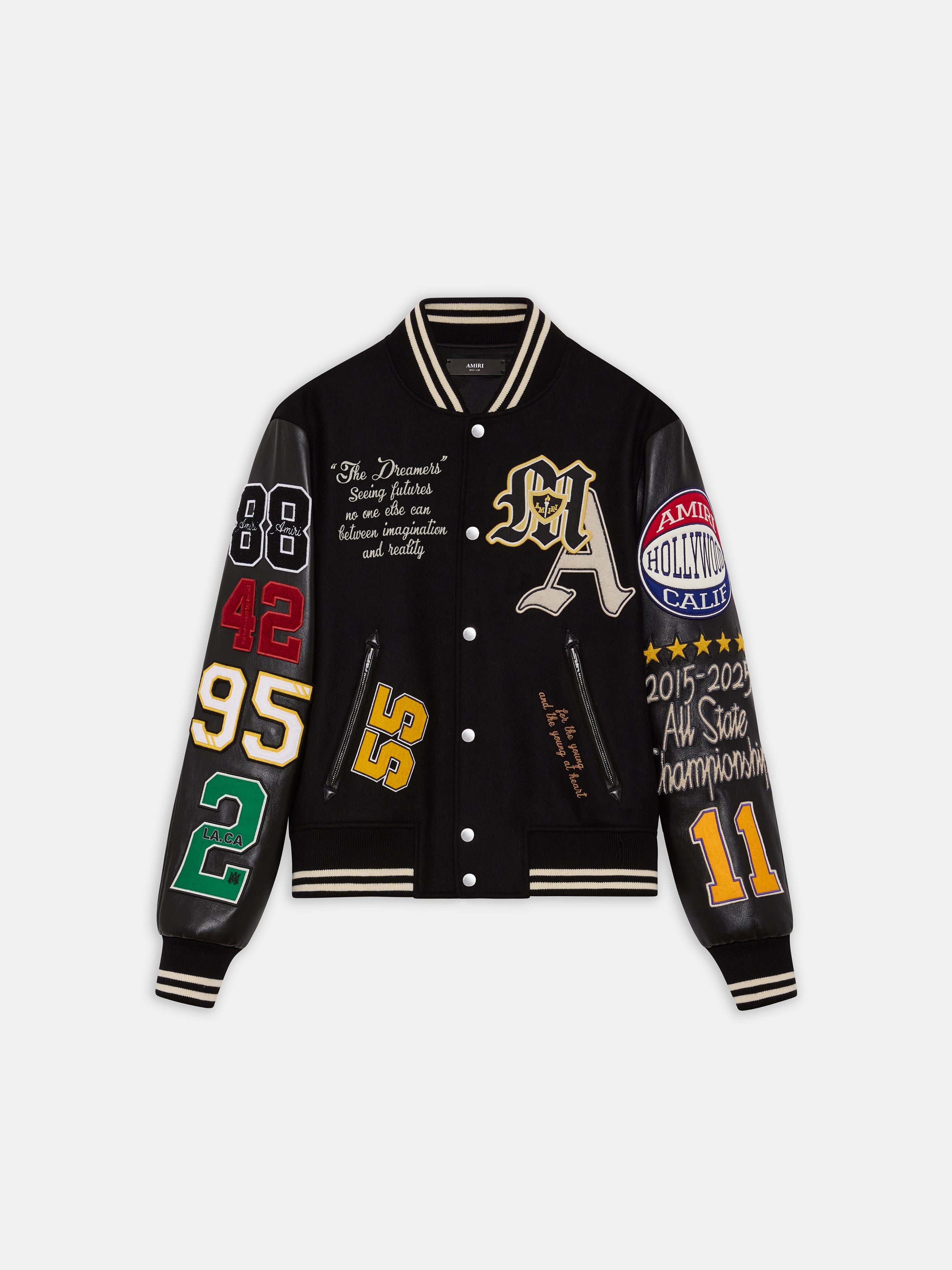 Product VARSITY PATCH JACKET - Black featured image
