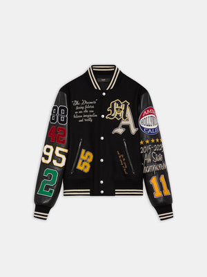 VARSITY PATCH JACKET - Black - AMIRI
